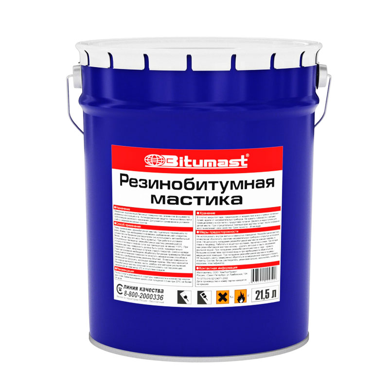 Мастика резинобитумная BITUMAST 21,5л