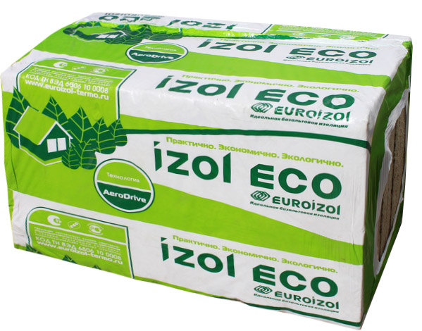 Утеплитель Евроизол Izol Eco -30 1000*600*50мм (4,8 м2)
